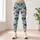 Navy And Sage Fan Scales For Yoga, Pilates, Cycling And Everyday Activewear Leggings - 6