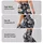 White And Blue Daisies On Charcoal For Yoga, Pilates And Everyday Outings Leggings - 8
