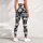 White And Blue Daisies On Charcoal For Yoga, Pilates And Everyday Outings Leggings - 6