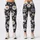White And Blue Daisies On Charcoal For Yoga, Pilates And Everyday Outings Leggings - 3