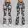 White And Blue Daisies On Charcoal For Yoga, Pilates And Everyday Outings Leggings - 9
