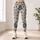 Navy Gold Floral Paisley Motifs for Yoga and Studio Training Women Leggings - 4