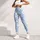 Soft Blue And White Daisy Blooms For Yoga, Pilates, Errands And Everyday Spring Style Leggings - 4