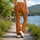 Orange Fuchsia Wildflowers for Yoga Pilates and Everyday Activewear Leggings - 12