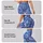 Cobalt Blue and White Doodle Motifs for Yoga, Pilates, and Everyday Activewear Style Leggings - 2