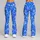 Cobalt Blue and White Doodle Motifs for Yoga, Pilates, and Everyday Activewear Style Leggings - 9