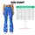 Cobalt Blue and White Doodle Motifs for Yoga, Pilates, and Everyday Activewear Style Leggings - 7