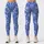 Cobalt Blue and White Doodle Motifs for Yoga, Pilates, and Everyday Activewear Style Leggings - 3