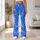 Cobalt Blue and White Doodle Motifs for Yoga, Pilates, and Everyday Activewear Style Leggings - 10