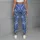 Cobalt Blue and White Doodle Motifs for Yoga, Pilates, and Everyday Activewear Style Leggings - 6