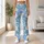 White Daisy Meadow on Sky Blue for Yoga, Pilates, Travel and Everyday Activewear Leggings - 12