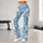 White Daisy Meadow on Sky Blue for Yoga, Pilates, Travel and Everyday Activewear Leggings - 11