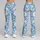 White Daisy Meadow on Sky Blue for Yoga, Pilates, Travel and Everyday Activewear Leggings - 9