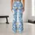 White Daisy Meadow on Sky Blue for Yoga, Pilates, Travel and Everyday Activewear Leggings - 10