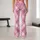 Blush Pink Tartan Checks for Yoga Pilates and Everyday Casual Style Leggings - 10