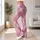 Blush Pink Tartan Checks for Yoga Pilates and Everyday Casual Style Leggings - 12