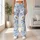 Blue Daisy Blooms for Cozy Autumn Winter Lounging and Relaxed Everyday Style Leggings - 11