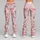 Blush Flamingo Stripes for Pilates, Travel, and Everyday Resort Style Leggings - 9