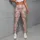 Blush Flamingo Stripes for Pilates, Travel, and Everyday Resort Style Leggings - 5