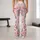 Blush Flamingo Stripes for Pilates, Travel, and Everyday Resort Style Leggings - 10