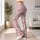 Blush Flamingo Stripes for Pilates, Travel, and Everyday Resort Style Leggings - 12