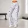Ivory And Charcoal Stars For Casual Everyday Wear And Active Days Leggings - 11