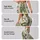Sage Green Floral Stripes for Yoga, Pilates and Everyday Outings Leggings - 2