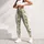 Sage Green Floral Stripes for Yoga, Pilates and Everyday Outings Leggings - 5