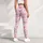 Pink Bow And Lavender Stripe Motif For Studio Workouts And Everyday Style Leggings - 6