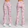 Pink Bow And Lavender Stripe Motif For Studio Workouts And Everyday Style Leggings - 9
