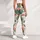 Coral Flamingos And Tropical Leaves For Resort Days And Active Getaways Leggings - 5