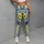 Blue Yellow Wildflowers for Sunny Yoga Days and Weekend Walks for Nature Lovers Leggings - 5