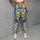 Blue Yellow Wildflowers for Sunny Yoga Days and Weekend Walks for Nature Lovers Leggings - 4