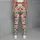 Scarlet Cherry and Sage Leaf Motifs for Cheerful Summer Activewear Leggings - 6