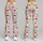 Scarlet Cherry and Sage Leaf Motifs for Cheerful Summer Activewear Leggings - 9