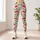 Scarlet Cherry and Sage Leaf Motifs for Cheerful Summer Activewear Leggings - 6