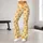 Scattered Orange Paw Prints for Cheerful Everyday Activewear Style for Dog Lovers Leggings - 11