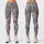 Dusty Rose And Slate Blue Paisley Motifs For Pilates And Everyday Wear Leggings - 3