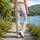 Blush Pink Polka Dots for Yoga, Pilates and Everyday Activewear Style Leggings - 12