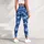 Blue Camo Motif for Yoga, Pilates, Gym Training and Everyday Activewear Leggings - 4