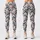 Teal Peach Herringbone Chevron for Yoga Pilates and Everyday Activewear Leggings - 3