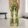 Golden Lemons and Green Leaves for Fresh Summer Yoga and Outdoor Training Leggings - 10