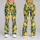 Golden Lemons and Green Leaves for Fresh Summer Yoga and Outdoor Training Leggings - 9