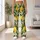 Golden Lemons and Green Leaves for Fresh Summer Yoga and Outdoor Training Leggings - 12