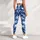 Blue White Camouflage Style For Yoga Pilates And Everyday Activewear Leggings - 6