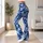 Blue White Camouflage Style For Yoga Pilates And Everyday Activewear Leggings - 12