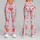 Playful Red And Silver Doodle Hearts For Everyday Romance And Cheerful Activewear Style Leggings - 9