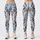 Icy Blue And Charcoal Spotted Colorwash For Everyday Fitness And Studio Sessions For Her Leggings - 3