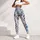 Icy Blue And Charcoal Spotted Colorwash For Everyday Fitness And Studio Sessions For Her Leggings - 5