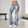Icy Blue And Charcoal Spotted Colorwash For Everyday Fitness And Studio Sessions For Her Leggings - 11